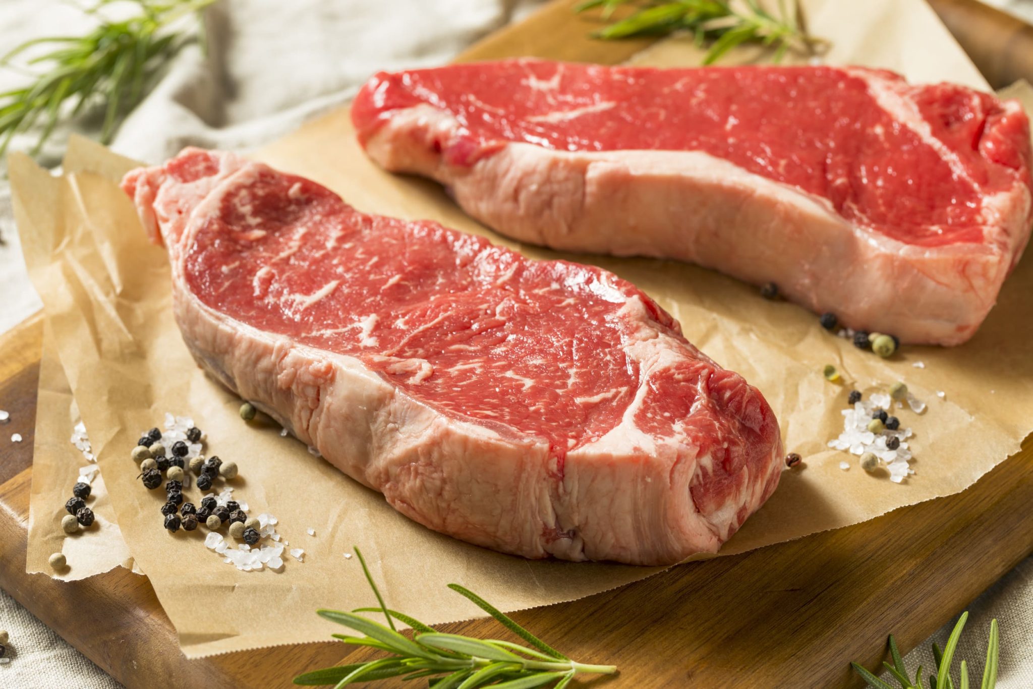 New York Strip Steaks Eight Mile Creek Farm